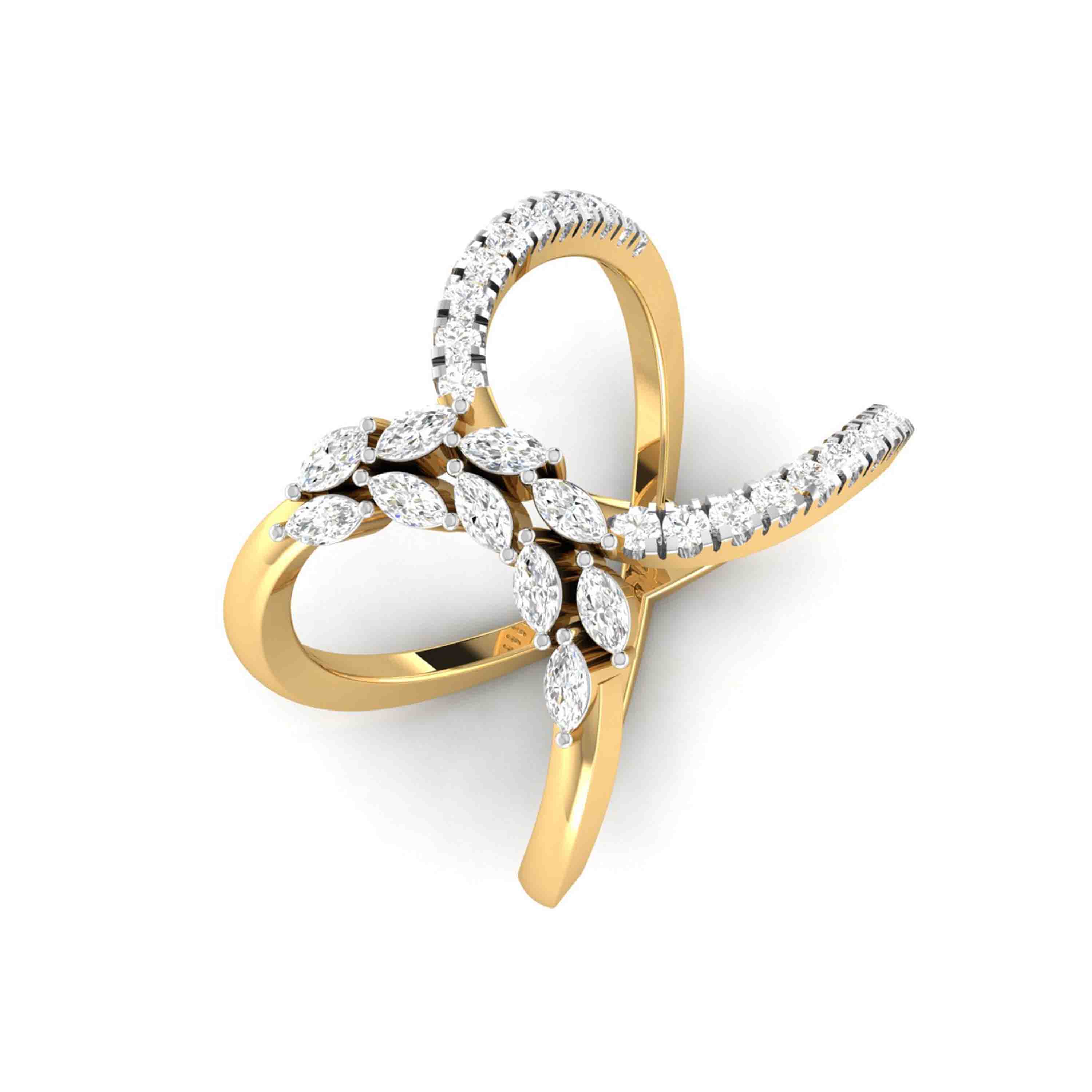 Curved Pear Ring
