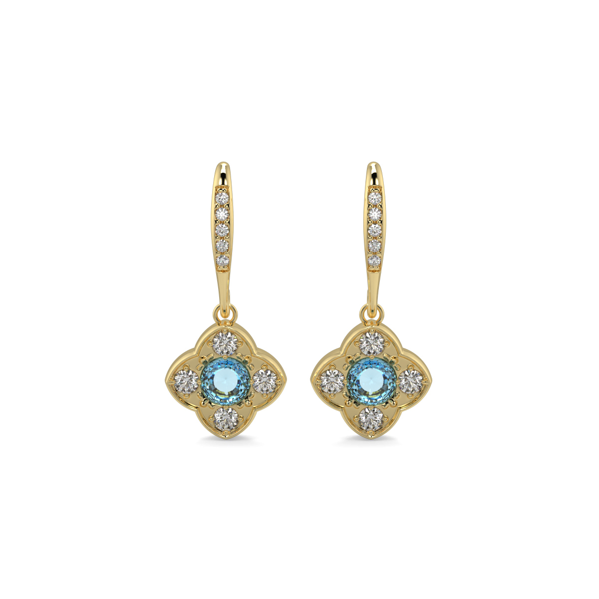 Blue Flora earrings
