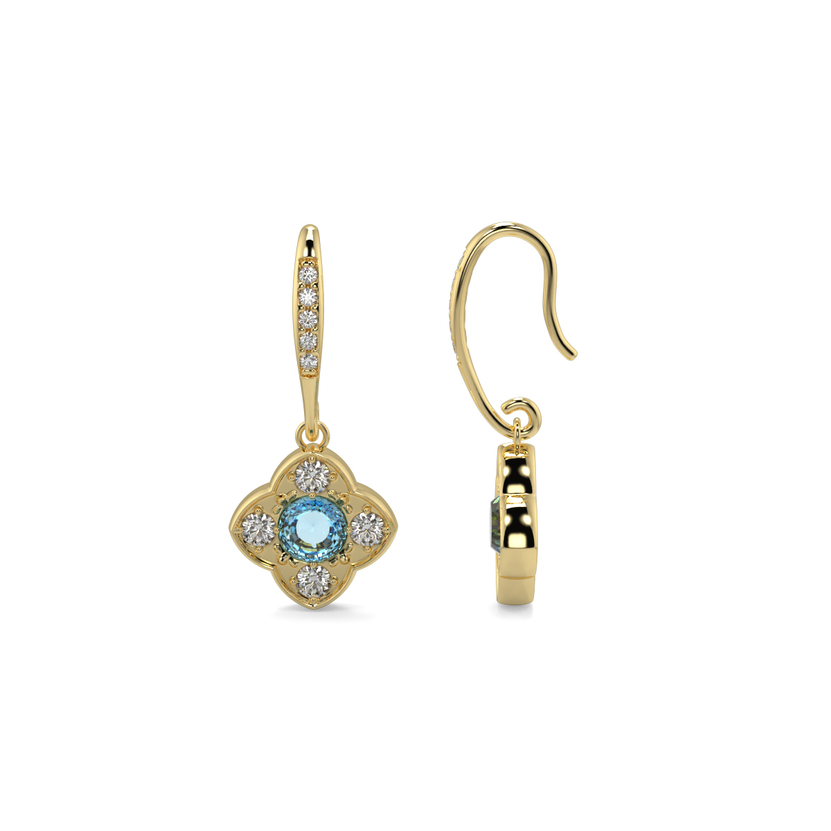 Blue Flora earrings