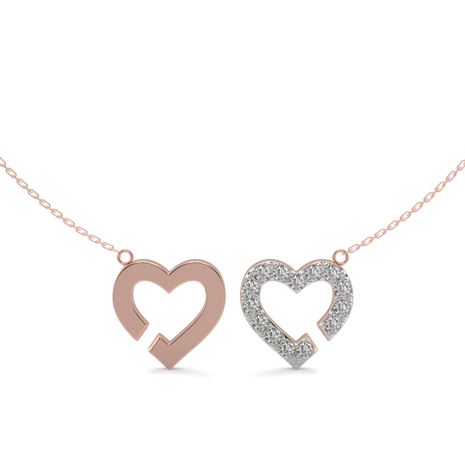 Interlock Heart Diamond Chain 